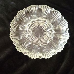 2 Anchor Hocking Deviled Egg Plates, Vintage